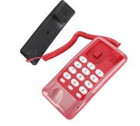 Generic Téléphone Fixe pour Hôtel Familial, Rappel du Dernier Numéro, sans Identification de L'appelant, Téléphone Domestique pour Salon, 2 Unités (Rouge)
