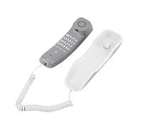 Generic Téléphone Mural à Son Clair, avec Fonction Pause et Recomposition du Dernier Numéro, pour Téléphone Fixe Mural Suspendu au Bureau et à Domicile (White)