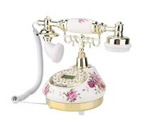 Generic Téléphone Vintage, Téléphone Vintage avec MS-9101 Imitation Rétro Fixe Téléphonique Antique pour Home Office Cafe Bar Star Hotel Decor