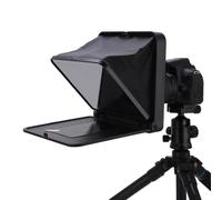 Generic Téléprompteur Pliable Portable TC7 pour Appareil Photo pour Smartphone avec Télécommande, Enregistrement Vidéo Rapide pour l'enseignement en Ligne, Plastique Noir