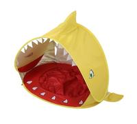 Generic Tente de Plage Pop-up Jaune Requin, Abri Solaire Portable pour bébé avec Piscine, Pare-Soleil de Plage pour Bébés et Enfants, Abri Solaire Pop-up à Installation Rapide avec Sac de Rangement
