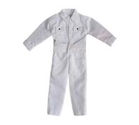 Generic Tenue de Poupée Miniature à L'échelle 1:12, Ensemble Combinaison pour Hommes de 15 Cm, Blanc