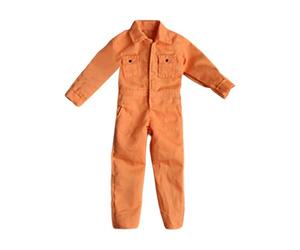 Generic Tenue de Poupée Miniature à L'échelle 1:12, Ensemble Combinaison pour Hommes de 15 Cm, Orange