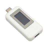 Generic TESTEUR USB Type C, Écran LCD Couleur IPS HD Détection en Temps RÉEL 0-5.1A 4-30V KWS 1902C TESTEUR USB Multifonction de Stockage de Panne de Courant pour Bureau pour Bureau (WHITE)