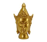 Generic Tête de Bouddha - Décoration apaisante pour chambre à coucher, table d'intérieur, bibliothèque - Doré