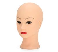 Generic Tête de Mannequin, Affichage de Pratique de Maquillage, pour Perruque, Chapeau, Chauve, PVC, 19.3 Pouces, pour établissement de Formation en Maquillage (avec du)