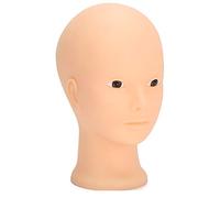 Generic Tête de Mannequin Chauve en PVC, Affichage de Formation à la Pratique du Maquillage, Chapeau de Perruque, 19.3 Pouces, pour établissement de Formation en Maquillage (Aucun style de maquillage)