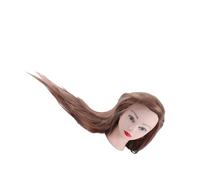 Generic Tête de Mannequin de Cosmétologie en Fibre Haute Température Moelleuse avec Cheveux pour Formation en Coiffure, Convient pour les Professeurs de beauté, les étudiants en beauté ou Toute