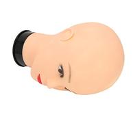 Generic Tête de Mannequin de Formation au Maquillage avec Base Noire, Design Exquis en PVC pour Présentation de Perruque et de Chapeau, 1 Pièce (avec du maquillage)