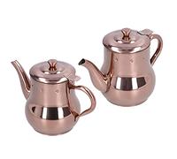 Generic Théière en Acier Inoxydable or Rose au Design élégant pour le thé et le café 500 Ml avec Couvercle intégré Adaptée à la Maison et aux Cafés