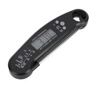 Generic Thermomètre à Viande avec Grand écran rétroéclairé, Rechargeable IP67, Résistant à la Pluie, pour Cuisine, Barbecue, Aliments (BLACK)