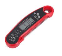Generic Thermomètre à Viande avec Grand écran rétroéclairé, Rechargeable IP67, Résistant à la Pluie, pour Cuisine, Barbecue, Aliments (rouge)