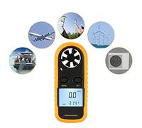 Generic Thermomètre Anémomètre Numérique Portable, Compteur de Vitesse du Vent avec écran LCD pour L'observation Météorologique, 10,5 X 4 Cm, Portable