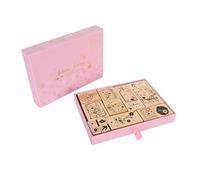 Generic Timbres en Bois Claire Style Personnel écologique Prise Facile beauté Artistique Timbre de Scrapbook Rectangulaire (Fleur de cerisier)