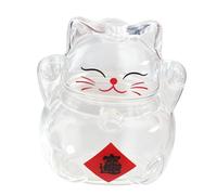 Generic Tirelire 3D en verre borosilicate motif chat - Boîte de rangement en verre borosilicate - Objet décoratif - Fonction éducative - Convient pour les enfants - Cadeau de bureau - Style A