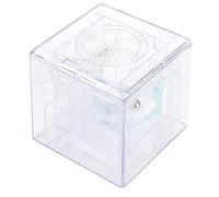 Generic Tirelire Labyrinthe, Boîte D'épargne de Pièces de Monnaie Stimulante pour Enfants, Jouet éducatif, Cadeau d'anniversaire pour Enfants en Plastique 3.5x3.5x3.5 (White)