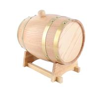 Generic Tonneau à Vin en Bois de Chêne 3L, Distributeur de Whisky et de Bourbon Vintage avec Support pour Réception Rustique