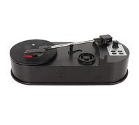 Generic Tourne-Disque Portable Vintage avec Conversion USB vers MP3 pour Les Amateurs de Musique Noir 11,5 X 4,8 X 3,03 Pouces