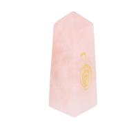 Generic Tower Crystal Stones Wand Translucent Transparent Quadon Rock Stone Colonne pour le Yoga, Tables de Services Publics (PINK)