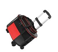 Generic Transporteur pour Chat avec roulettes, Robuste, Roulant pour Animaux de Compagnie, Portable, Boîtier de Chariot pour Voyager à L'extérieur, Valise pour Animaux de Compagnie (Rouge)