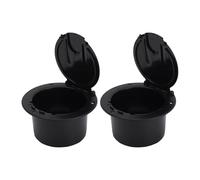 Generic Trappe de Câble électrique Ronde, Trappe de Cordon D'alimentation Robuste avec Conception Pratique pour une Installation Sûre dans les Camping-cars, 2 Jeux en Matériau ABS