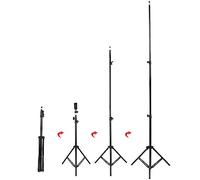 Generic Trépied Extensible de 200 Cm avec Support de Téléphone Réglable à Rotation de 360 degrés pour Téléphones Mobiles et Appareils Photo en Aluminium Noir