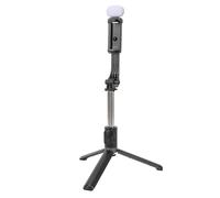 Generic Trépied Perche à Selfie Polyvalent et Polyvalent, Rechargeable par USB, pour la Diffusion en Direct et Le Plaisir en Plein Air, Noir