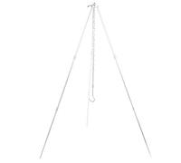 Generic Trépied Suspendu Portable D'extérieur, Grilles de Barbecue Pliables pour Camping Pique-nique en Alumine Dure Argent 54x41x80 Cm