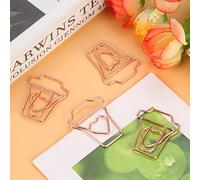 Generic Trombones de Galvanoplastie en Métal or Rose, Design Délicat pour Usage au Bureau, 12 Pièces pour les Amateurs de Papeterie