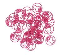 Generic Trombones Mignons Rouges 30 Pièces en Forme de Tête Humaine pour L'école de Bureau, Petits Trombones Antidérapants en Fil de Plastique enveloppé pour la Classification des Documents