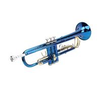 Generic Trompette Standard en Sib Bleu pour Débutant, en Cuivre Ni avec Embout d'origine, Double Valve étanche, Verrouillage Coulissant Réglable pour les étudiants en Pratique et en Performance