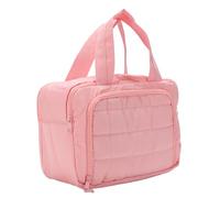 Generic Trousse de Toilette de Voyage, Conception Large Ouverte pour Un Accès et Une Organisation Faciles pour Les Voyages en Salle de Sport ou Les Voyages d'affaires, Cuir PU Léger, 1 unité (Rose)