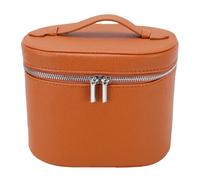 Generic Trousse de Toilette de Voyage Robuste avec Compartiments Amovibles pour Un Rangement Pratique, Trousse de Maquillage Compacte en Cuir PU 1 unité