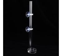 Generic Tube d'alimentation en Acrylique Transparent pour Aquarium, Mangeoire pour Poissons avec Plateau pour Crevettes, Poissons, Organismes Tropicaux, 2 Ventouses, Plateau de 7cm (Longueur du Tube
