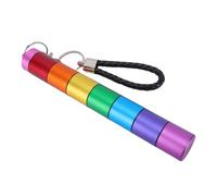 Generic Tube de Rangement en Métal Compact avec Lanière pour L'organisation Quotidienne, Récipient étanche à 7 Compartiments pour Bijoux et Vis