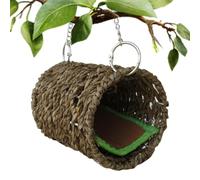 Generic Tunnel d'Inde - Cachette en osier pour petits animaux avec tapis, cachette naturelle, tunnels pour cochons d'Inde, jouets tissés à la main pour hamster