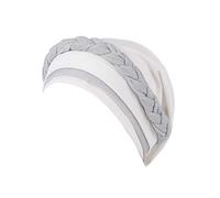 Generic Turban africain en tresse pour femme - Bonnet chimio pré-noué - Bonnet de tête - Bonnet de sommeil 2024, Blanc., taille unique