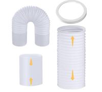 Generic Tuyau Climatiseur Mobile En Polypropylène Blanc, Compatible Connecteur Midea KY-25/KY-35, Haier Et T iamètre 13cm/15cm, Longueur 1,5m/2m/3m