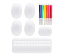 Generic Œufs En Mousse, œufs En Polystyrène, Idées de Bricolage, œufs de Pâques Blancs Décorés de Crayons de Couleur pour La Maternelle, Halloween, Projets DI, 50mm