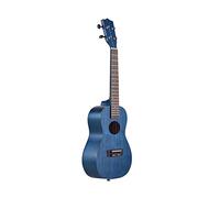 Generic Ukulélé Soprano Uke en Placage D'acajou Bleu Mat de 23 Pouces, adapté aux Joueurs de Niveaux avec de Riches Accessoires (21 pouces)