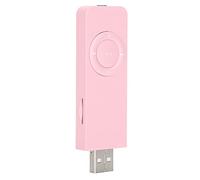 Generic USB MP3 Lecteur, USB Stick MP3 Lecteur Portable Music Media Player avec écouteurs et Lonyard, Supporter Le de Musique WMA, pour la Course Sportive (Pink)