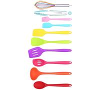 Generic Ustensiles de Cuisine, Outils de Cuisine de qualité Alimentaire, Ustensiles de, Couleur élégante, Revêtement Antiadhésif Lisse pour la à Domicile (Ensemble de 10 pièces en silicone coloré (y)