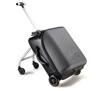 Generic Valise à roulettes pour enfant avec inscription « Sit on Scooter » pour homme et femme - N/A Nouveau design créatif, noir 1