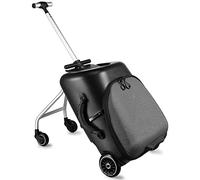 Generic Valise à roulettes pour enfant avec inscription « Sit on Scooter » pour homme et femme - N/A Nouveau design créatif, Noir