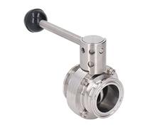 Generic Valve Papillon, PN1.6 Pression Maximale Pratique Assainissement Valve Papillon Robust 304 Connexion Rapide en Acier Inoxydable pour le Génie Chimique (Diamètre extérieur du tuyau de 51 mm /