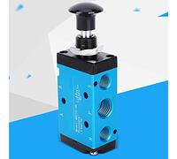 Generic Valve Pneumatique à Poussée Manuelle en Alliage D'aluminium, 2 Positions, 3 Voies pour la Gestion de L'air, Bonne étanchéité, Installation Facile pour les Ateliers Automobiles