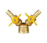 Generic Vanne à Boisseau Sphérique Raccord En Y pour Vanne D'Isolement Séparateur de Conduite avec Fabrication Robuste En Laiton Adapté pour La Cuisine et, Femelle