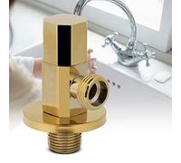 Generic Vanne D'angle de Salle de Bains en Laiton doré, Vanne de Contrôle de L'eau pour Usage Domestique 1.8x3.1 Pouces