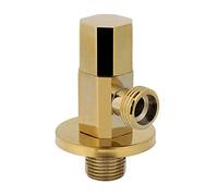 Generic Vanne D'arrêt D'angle en Laiton doré pour Salle de Bain, Vanne de Contrôle D'eau Robuste et Antirouille pour un Usage Domestique, Taille de Filetage 1/2", Paquet de 1