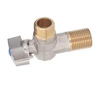 Generic Vanne d'arrêt en Laiton à Filetage G1/2, Grand Robinet d'arrêt 'angle de 1/2 Pouces pour Cuisine et Salle de Bain, Conception Forgée Anti-fuite, Compatible Froid et Chaud (BLUE)